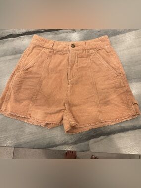 Rip Curl Peach Corduroy High Waist Shorts